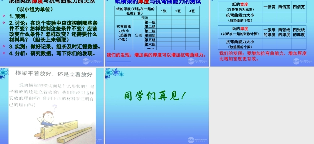 六年级科学上册 抵抗弯曲 6课件 教科版