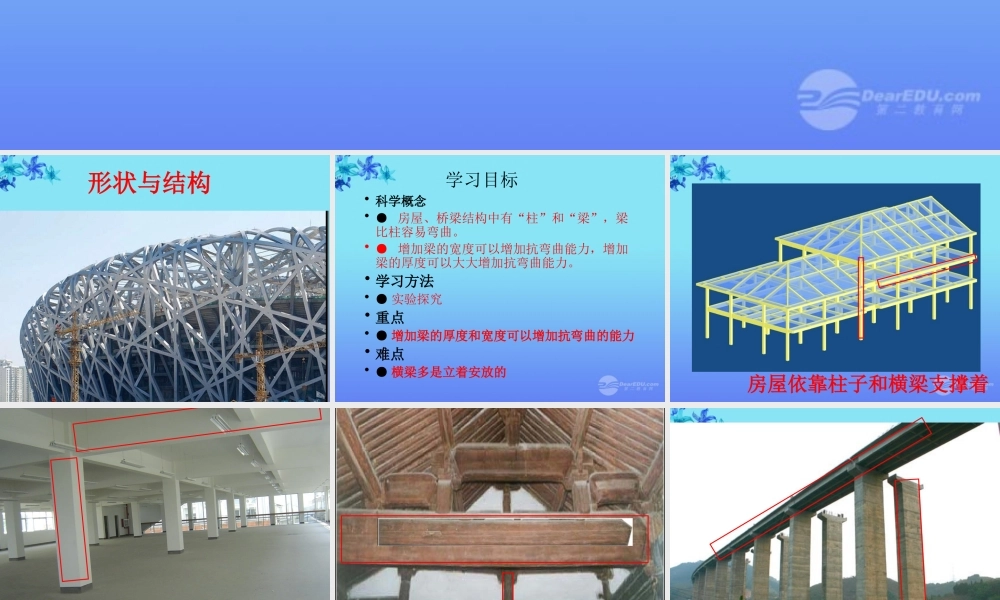 六年级科学上册 抵抗弯曲课件 教科版
