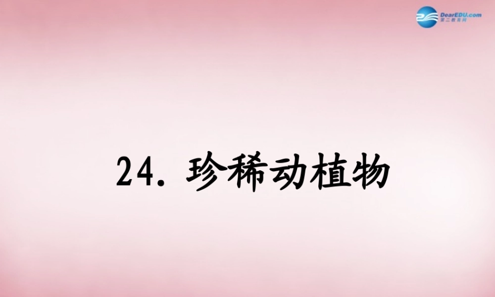 六年级科学上册 第5单元 24 珍稀动植物课件5 青岛版