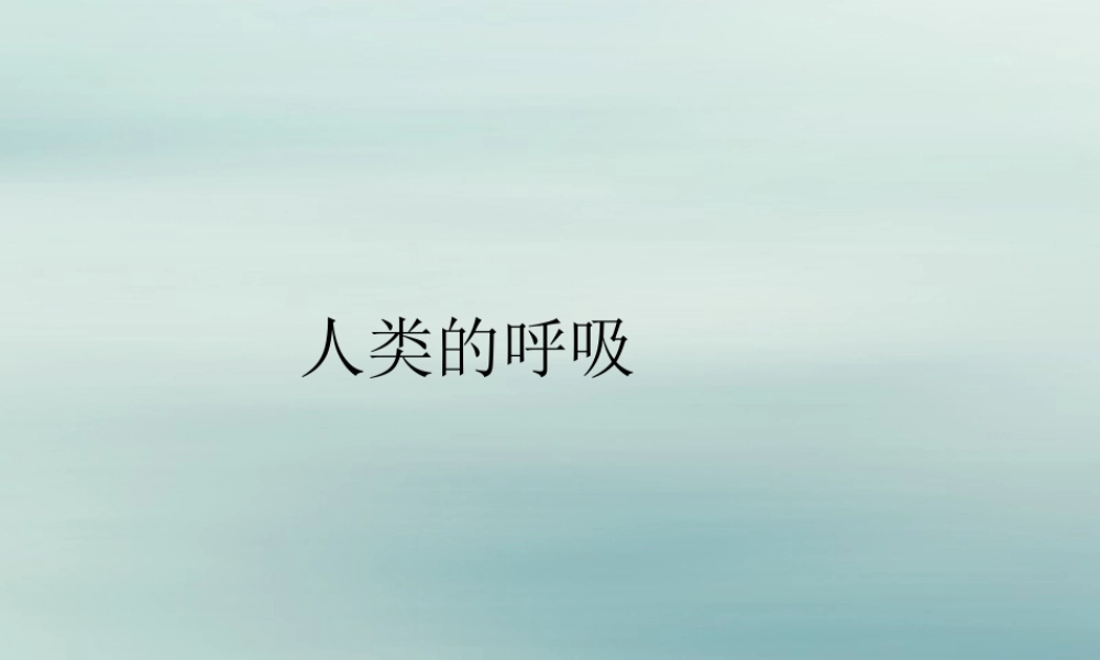六年级科学下册 第7章 空气与生命 7.4 动植物与大气间的气体交换 人类的呼吸教学课件 牛津上海版-牛津上海版小学六年级下册自然科学课件