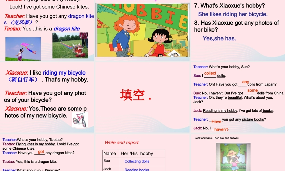 六年级英语上册 Module 3 Unit 2 What's your hobby 课件 外研版（三起）-外研版小学六年级上册英语课件