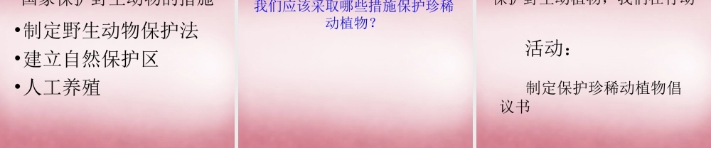 六年级科学上册 第5单元 24 珍稀动植物课件8 青岛版