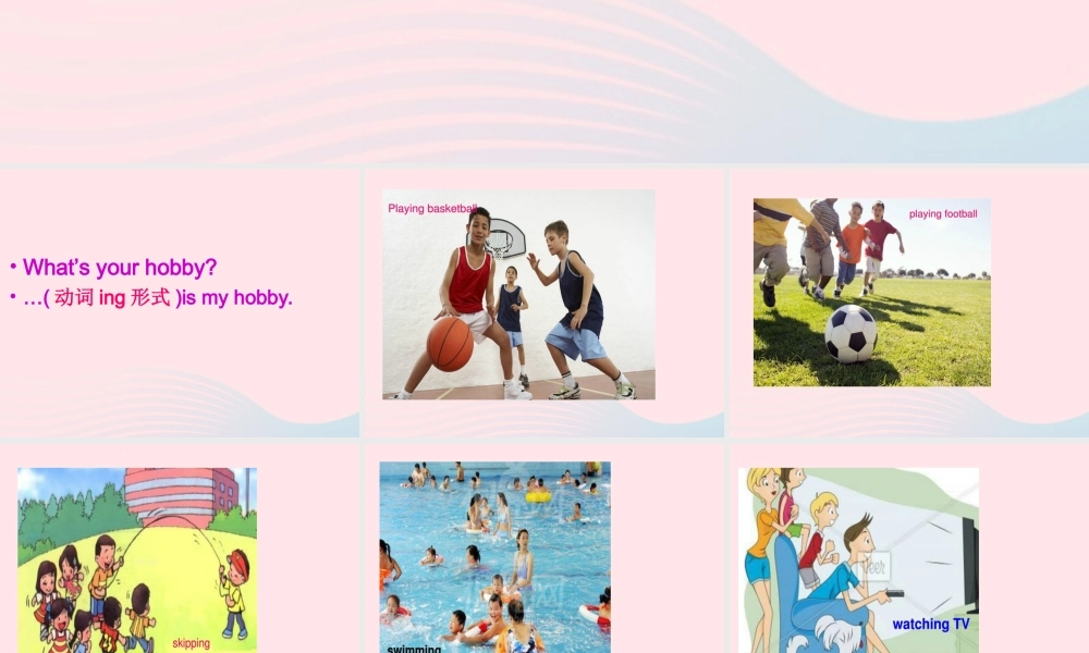 六年级英语上册 Module 3 Unit 2 What's your hobby课件 外研版（三起）-外研版小学六年级上册英语课件