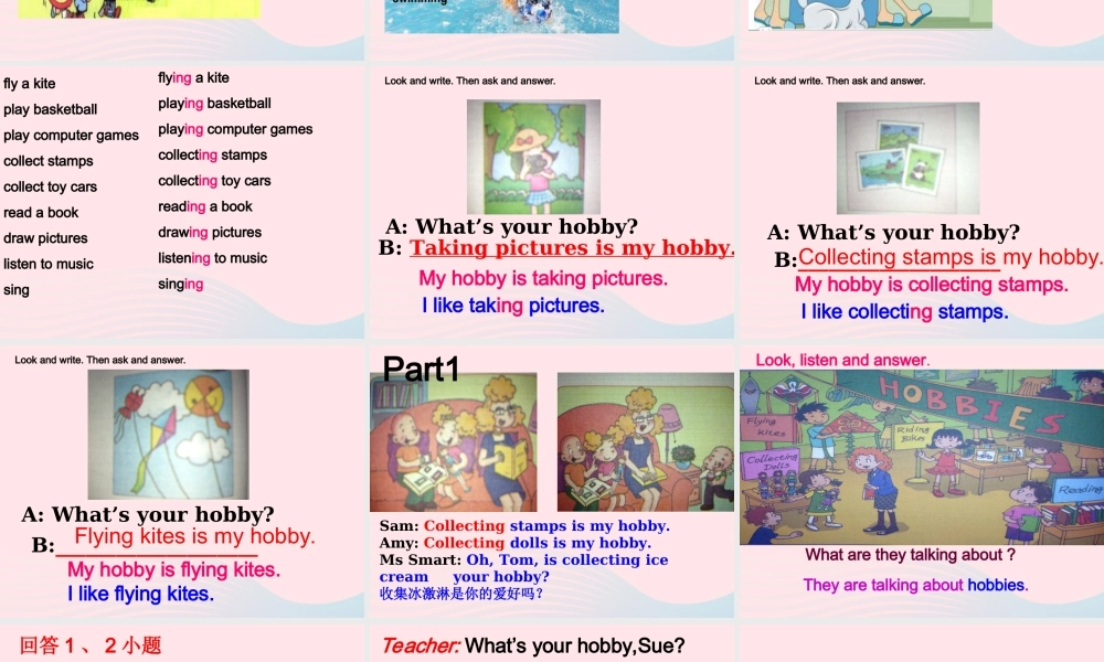 六年级英语上册 Module 3 Unit 2 What's your hobby课件 外研版（三起）-外研版小学六年级上册英语课件