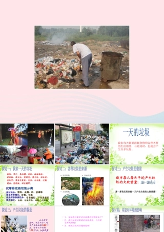 六年级科学下册 第四单元 环境和我们 1一天的垃圾课件 教科版-教科版小学六年级下册自然科学课件