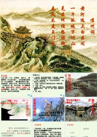 六年级语文上册 古诗诵读凉州词课件1 鄂教版-鄂教版小学六年级上册语文课件