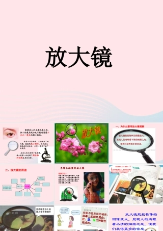 六年级科学下册 第一单元 微小世界 1《放大镜》课件1 教科版-教科版小学六年级下册自然科学课件