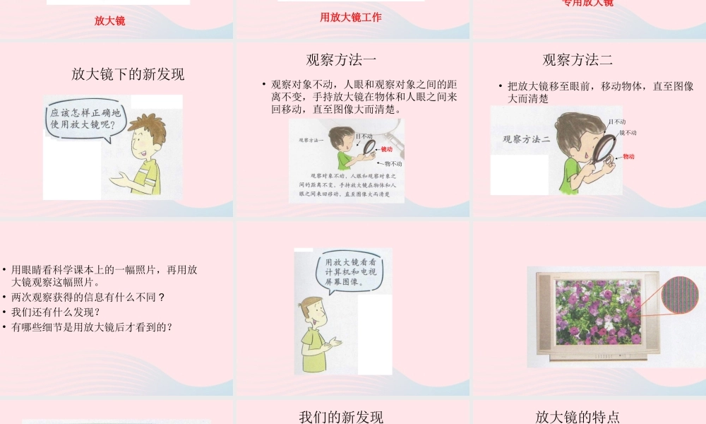 六年级科学下册 第一单元 微小世界 1《放大镜》课件2 教科版-教科版小学六年级下册自然科学课件