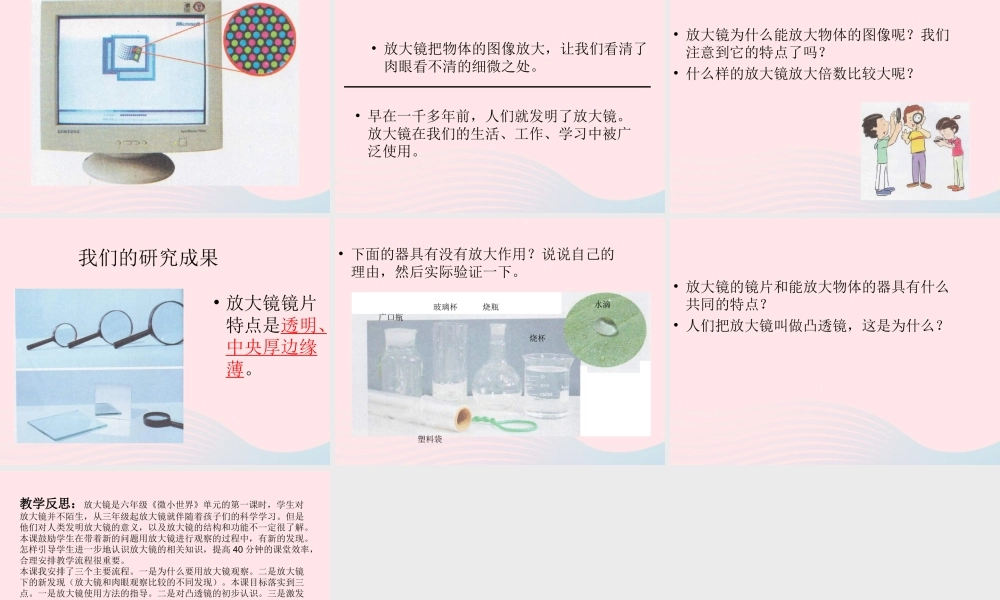 六年级科学下册 第一单元 微小世界 1《放大镜》课件2 教科版-教科版小学六年级下册自然科学课件