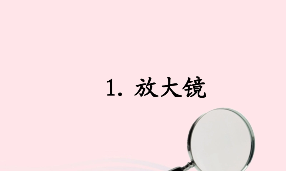 六年级科学下册 第一单元 微小世界 1《放大镜》课件3 教科版-教科版小学六年级下册自然科学课件