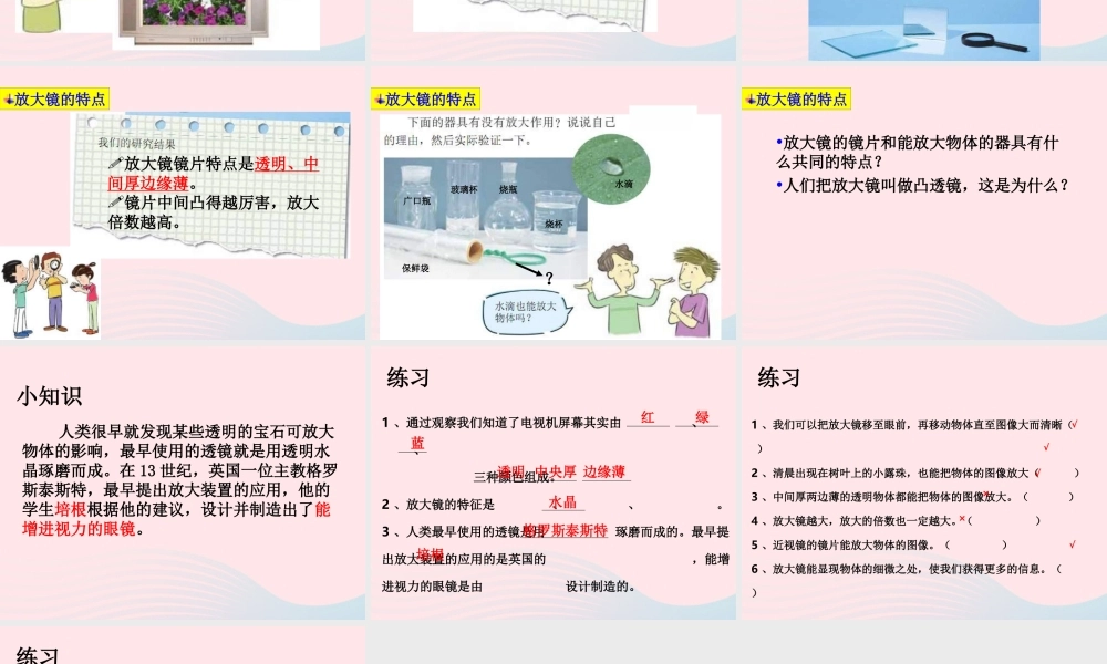 六年级科学下册 第一单元 微小世界 1《放大镜》课件3 教科版-教科版小学六年级下册自然科学课件