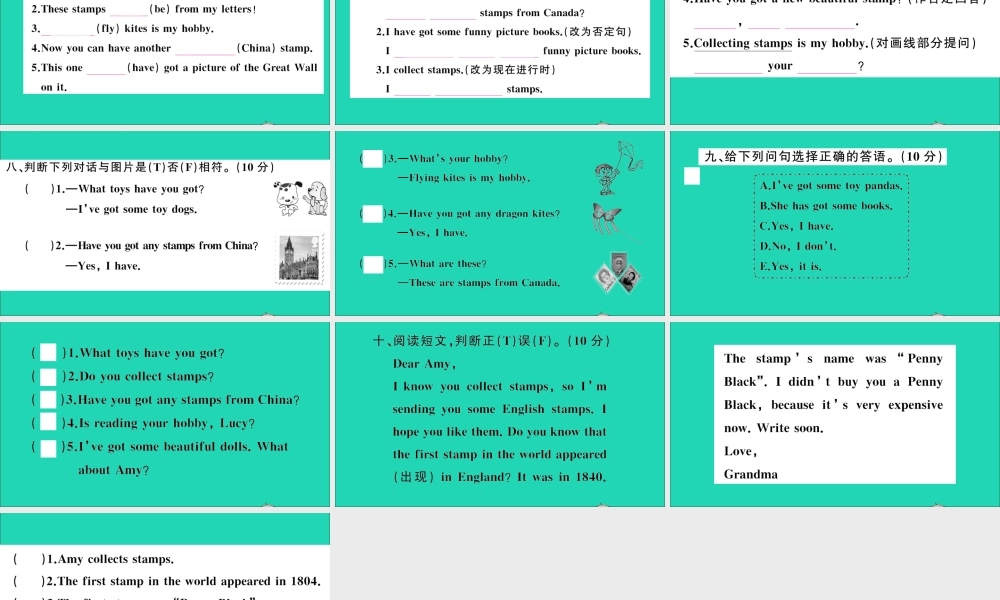 六年级英语上册 Module 3测试课件+素材 外研版