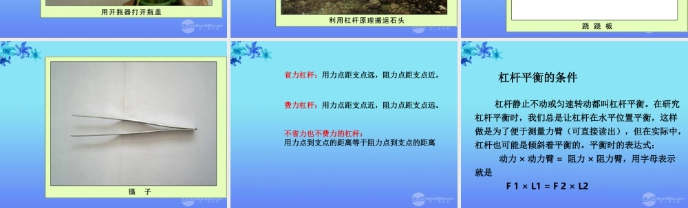 六年级科学上册 杠杆的科学课件 教科版