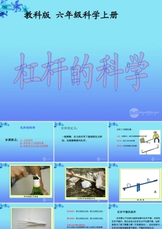 六年级科学上册 杠杆的科学课件 教科版