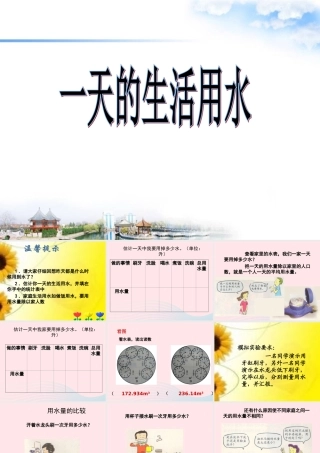 六年级科学下册 第四单元 环境和我们 5《一天的生活用水》课件 教科版-教科版小学六年级下册自然科学课件