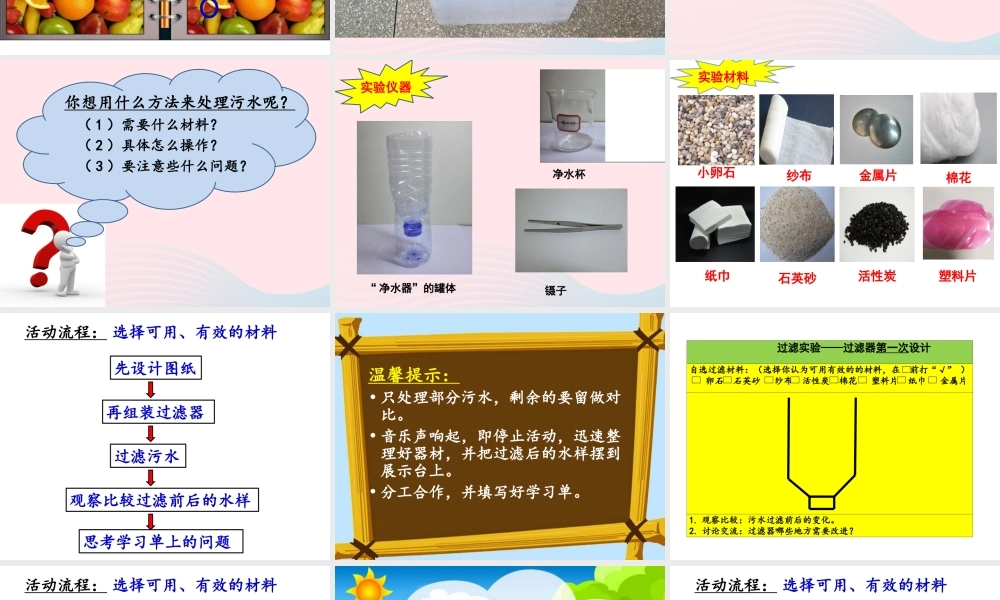 六年级科学下册 第四单元 环境和我们 6 污水和污水处理课件 教科版-教科版小学六年级下册自然科学课件