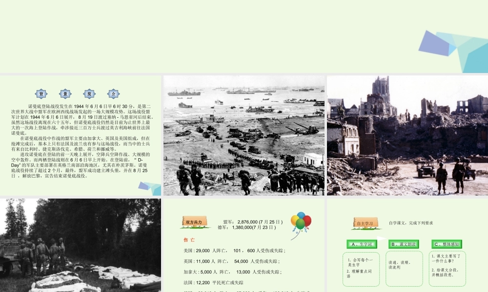 六年级语文上册 和平女神像课件3 湘教版-湘教版小学六年级上册语文课件