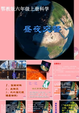 六年级科学上册 第6课 昼夜交替课件3 鄂教版-鄂教版小学六年级上册自然科学课件