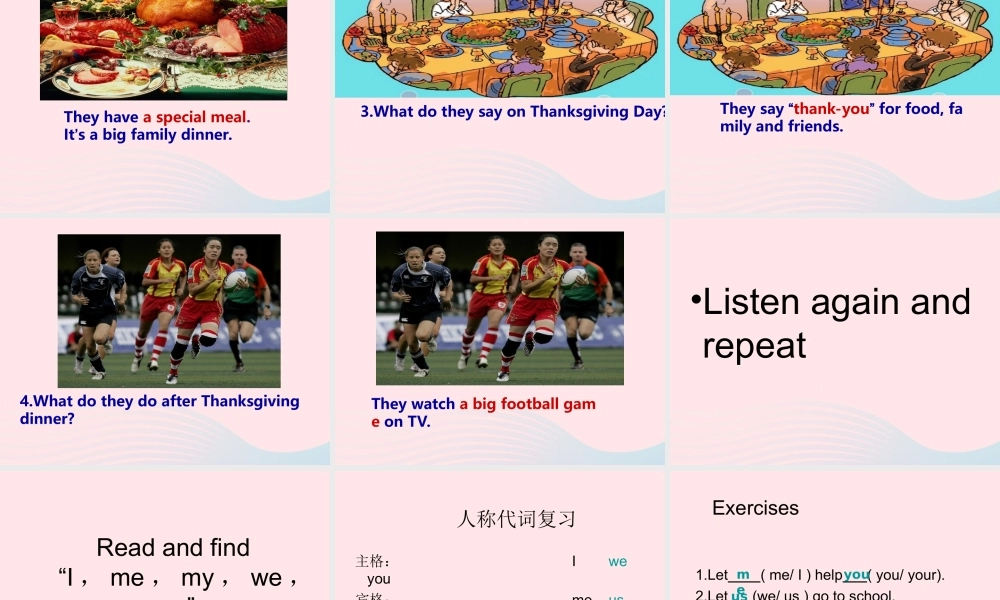 六年级英语上册 Module 4 Unit 1 Thanksgiving is my favourite festival课件  外研版（三起）)-外研版小学六年级上册英语课件