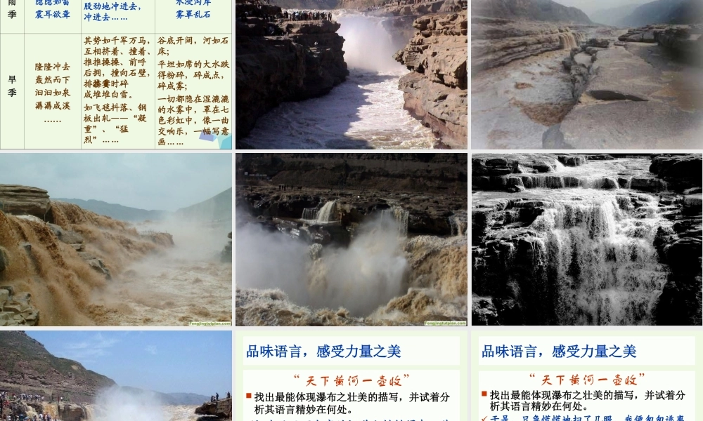 六年级语文上册 壶口瀑布课件4 鄂教版-鄂教版小学六年级上册语文课件