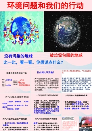 六年级科学下册 第四单元 环境和我们 8《环境问题和我们的行动》课件 教科版-教科版小学六年级下册自然科学课件