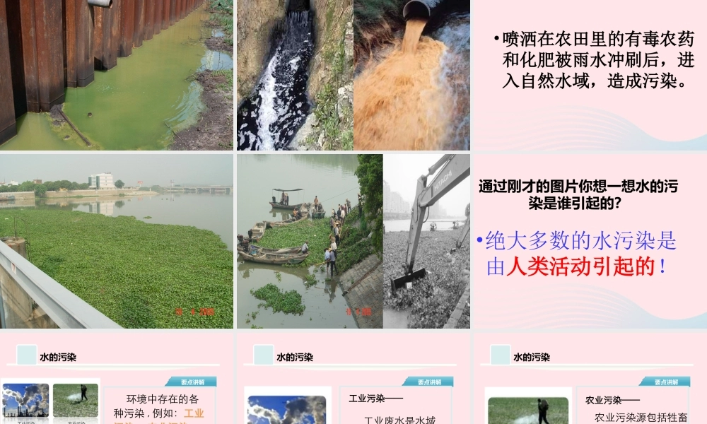 六年级科学下册 二 水环境污染与保护 2 污染来自哪里课件 湘教版-湘教版小学六年级下册自然科学课件