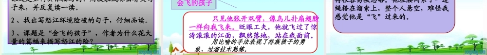 六年级语文上册 会飞的孩子课件2 湘教版-湘教版小学六年级上册语文课件