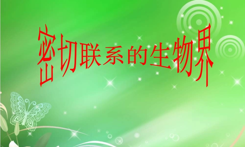 六年级科学上册 密切联系的生物界课件9 青岛版-青岛版小学六年级上册自然科学课件