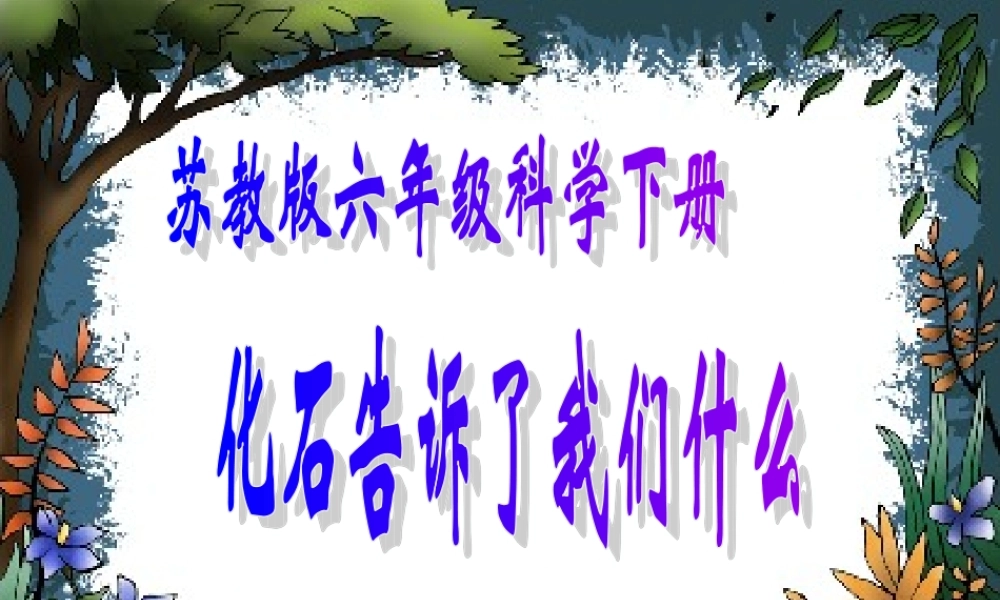 六年级科学下册 化石告诉了我们什么1课件 苏教版