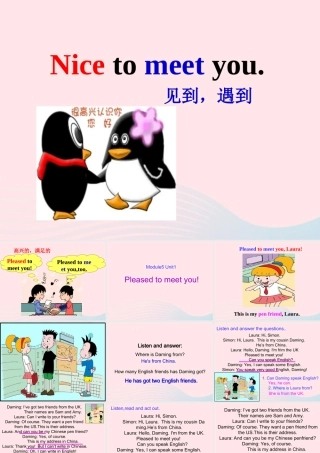 六年级英语上册 Module 5 Unit 1 Can you be my Chinese pen friend课件  外研版（三起）-外研版小学六年级上册英语课件