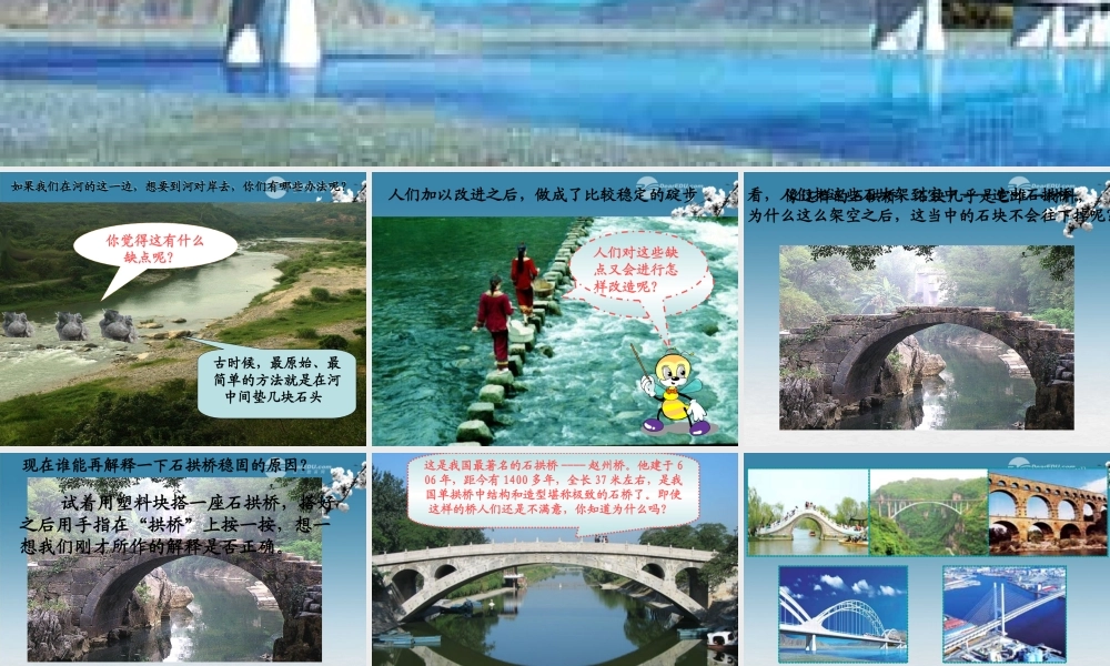 六年级科学上册 桥的形状和结构课件 教科版