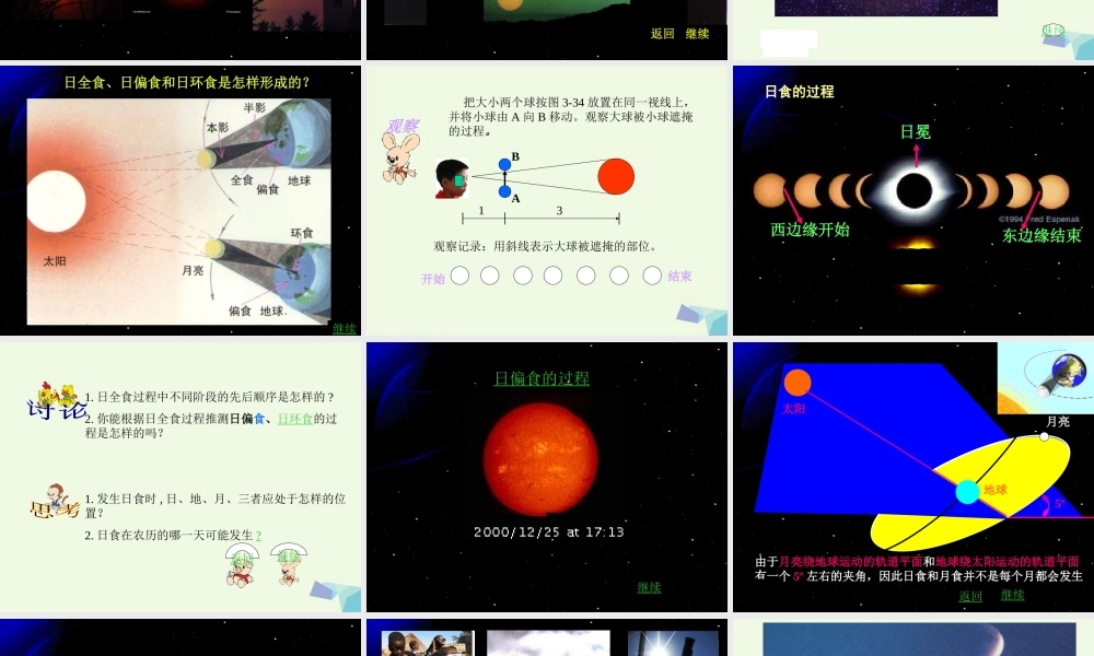 六年级科学上册 日食和月食课件3 青岛版-青岛版小学六年级上册自然科学课件