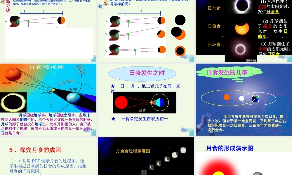六年级科学上册 日食和月食课件8 青岛版-青岛版小学六年级上册自然科学课件