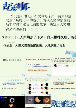 六年级科学上册 日食与月食课件1 青岛版-青岛版小学六年级上册自然科学课件