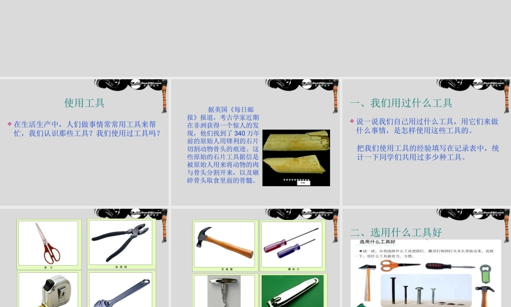 六年级科学上册 使用工具 2课件 教科版