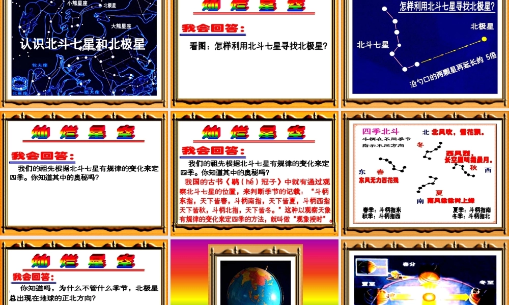 六年级科学下册 三 宇宙探索 3 灿烂星空课件（1） 湘教版-湘教版小学六年级下册自然科学课件