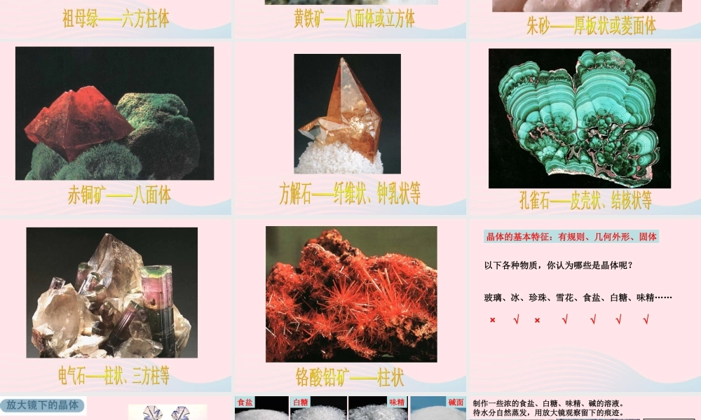 六年级科学下册 第一单元 微小世界 3 放大镜下的晶体课件3 教科版-教科版小学六年级下册自然科学课件