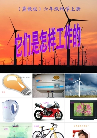 六年级科学上册 它们是怎样工作的课件 冀教版