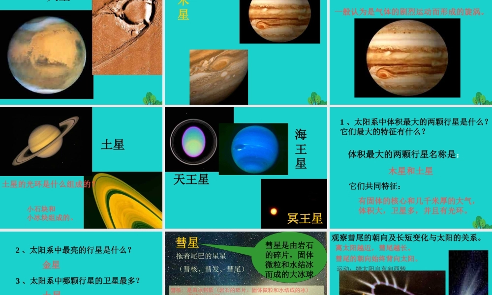 六年级科学上册 太阳系大家族课件2 苏教版-苏教版小学六年级上册自然科学课件