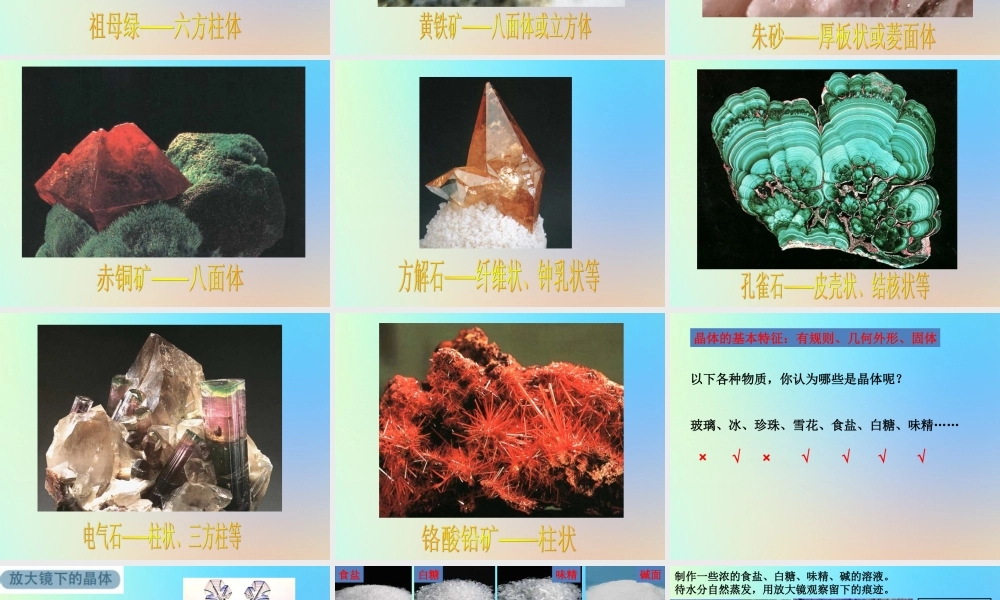 六年级科学下册 第一单元 微小世界 3放大镜下的晶体课件 教科版-教科版小学六年级下册自然科学课件