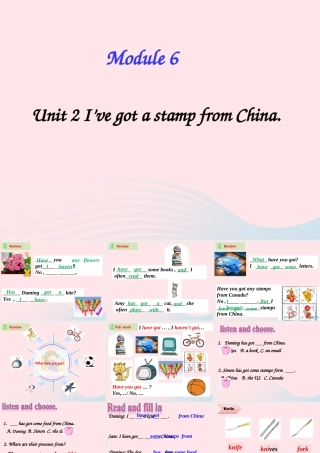 六年级英语上册 Module 6 Unit 2 I've got a stamp from China课件 外研版（三起）-外研版小学六年级上册英语课件