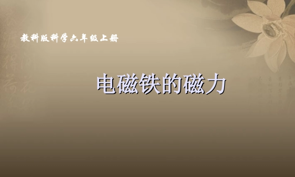 六年级科学上册 电磁铁的磁力(二) 1课件 教科版