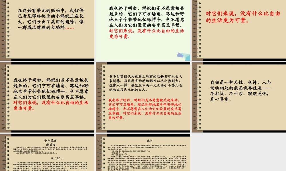 六年级语文上册 囚蚁课件4 鄂教版-鄂教版小学六年级上册语文课件