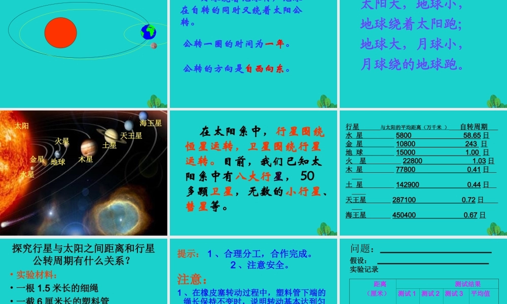 六年级科学上册 太阳系大家族课件12 苏教版-苏教版小学六年级上册自然科学课件