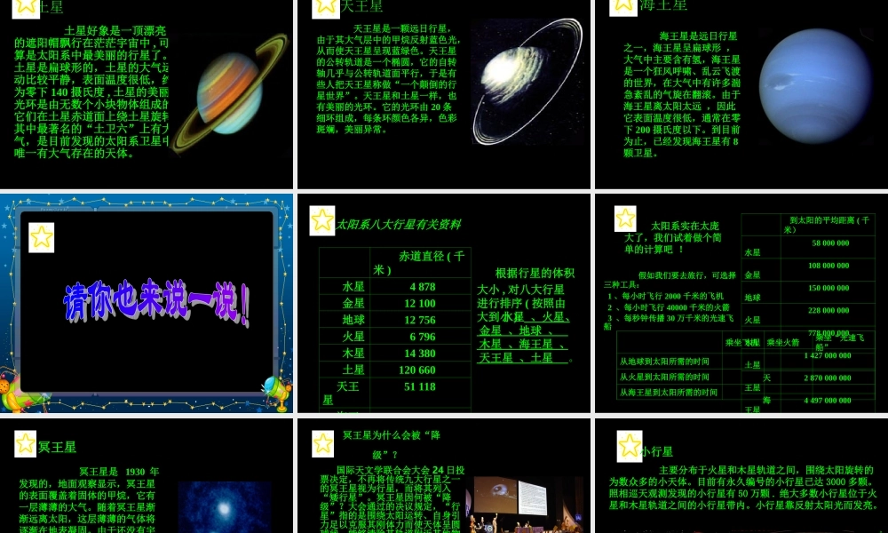 六年级科学上册 太阳系的奥秘2课件 冀教版