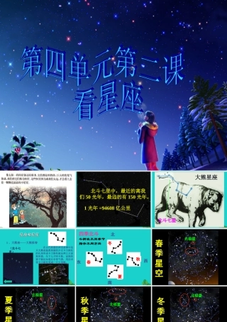 六年级科学上册 看星座课件3 苏教版-苏教版小学六年级上册自然科学课件