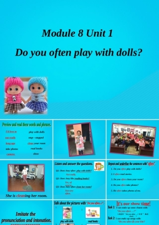 六年级英语上册 Module 8 Unit 1 Do you often play with dolls课件 外研版（三起）-外研版小学六年级上册英语课件