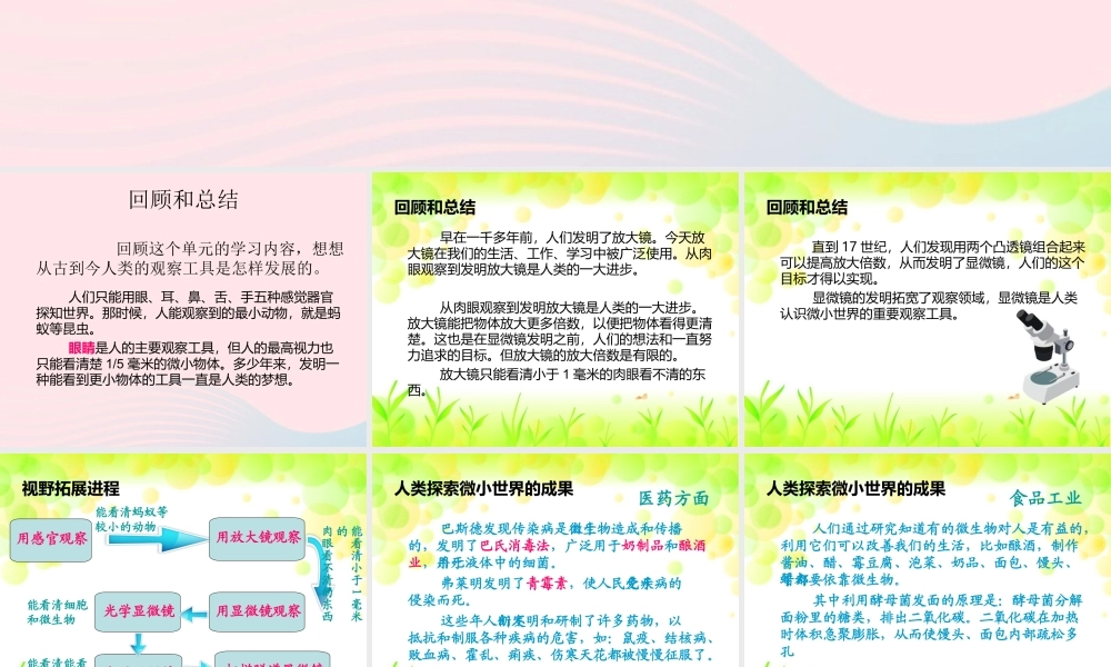 六年级科学下册 第一单元 微小世界 8 微小世界和我们课件 教科版-教科版小学六年级下册自然科学课件