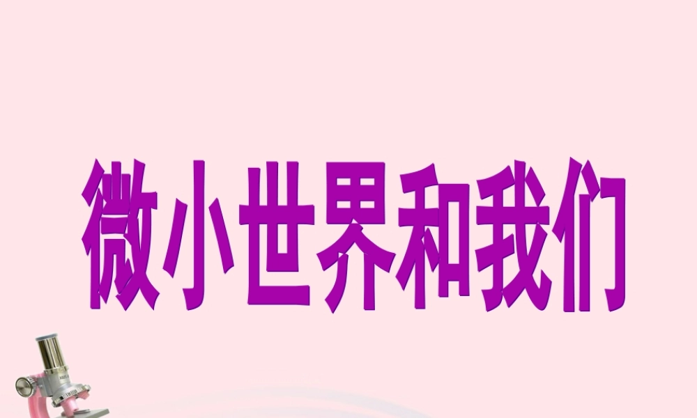 六年级科学下册 第一单元 微小世界 8 微小世界和我们课件2 教科版-教科版小学六年级下册自然科学课件