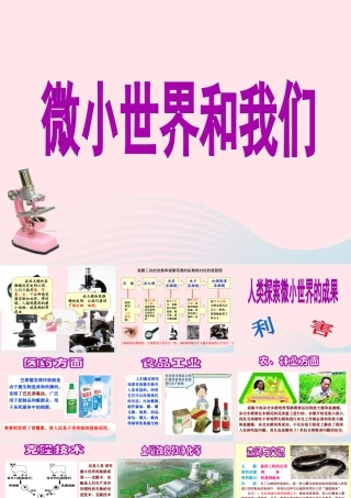 六年级科学下册 第一单元 微小世界 8 微小世界和我们课件2 教科版-教科版小学六年级下册自然科学课件